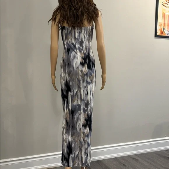 Strapless Patterned Maxi Dress - Picture 3 of 3